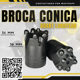 Brocas Cónicas para Perforación de Alto Desempeño 34 mm