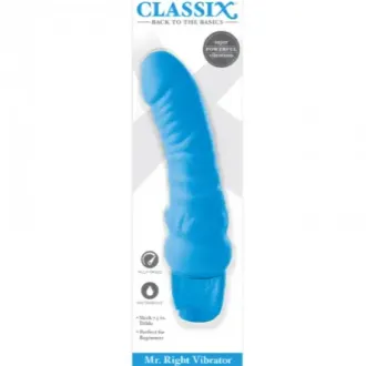 VIBRADOR CLASSIX MR. RIGHT LIGHT BLUE