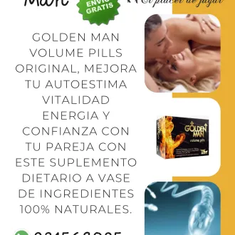 GOLDEN MAN MAS TAMAÑO CON INGREDIENTES 100 NATURALES sexs