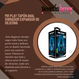 Tapón anal vibrador expansor de silicona TIENDAS SAN BORJA