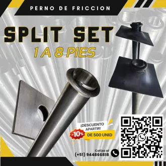 Pernos Split Set 1 a 8 pies - Control Geomecánico