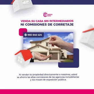 VENDA SU CASA SIN INTERMEDIARIOS NI COMISIONES DE CORRETAJE