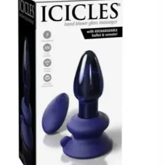 A-VIBRADOR ICICLES VIDRIO AZUL N 85