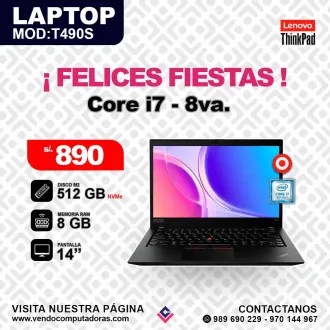 Laptop Lenovo Thinkpad Intel core i7 - 8va. 