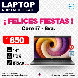 Laptop DELL Intel Core i7- 8va.