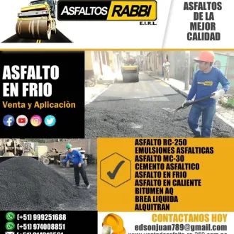 VENTA DE ASFALTO RC 250 ASFALTO MC 30 EMULSION ASFALTICA 