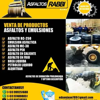 VENDEMOS BREA LIQUIDA Y PEN POR CILINDROS BALDES Y GLNS