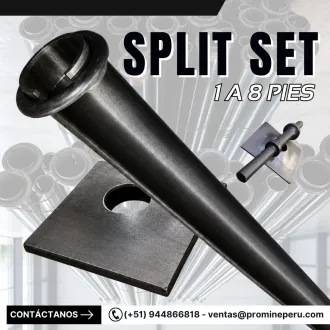 Perno Split Set para Fortificación de Galerías . Túneles Min