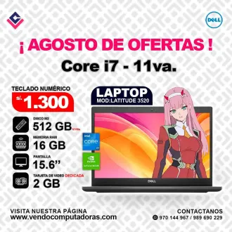 Laptop DELL Intel core i7 - 11va. 