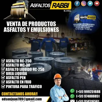 VENTA DE EMULSION ASFALTICA LENTA Y RAPIDA ASFALTO EN FRIO