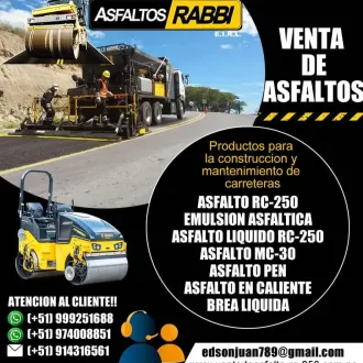 COMERCIALIZACION DE ASFALTO EN FRIO - SERVICIO DE ASFALTADO