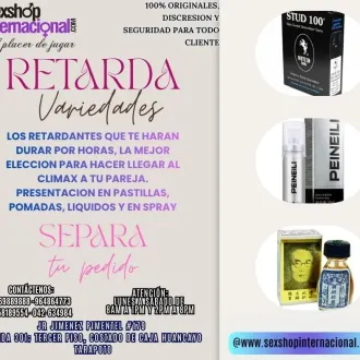 LOS RETARDANTES A TU ELECCION PARA DURAR EN TIENDAS EROTICAS