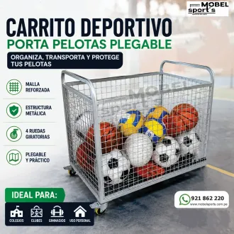 Canastilla porta pelotas mobel sports 