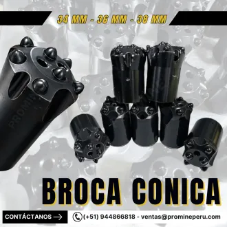 Broca Cónica de Perforación para Trabajo en Roca y Minería