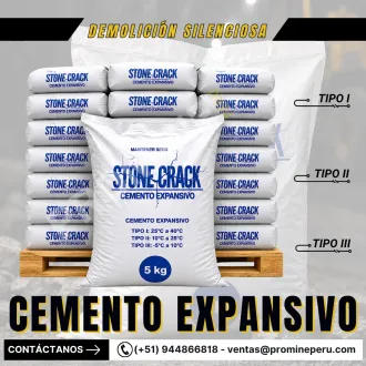 Cemento Expansivo para Fragmentación Controlada de Roca 