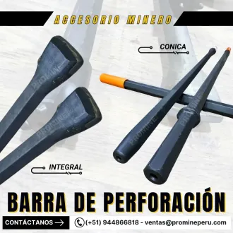 Barra de Perforación Cónica e Integral para Excavación 