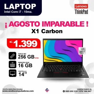 Laptop LENOVO THINKPAD core i7 - 10ma X1 Carbon Gen 8