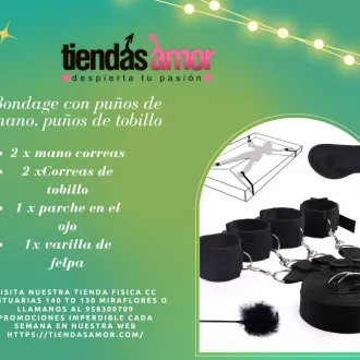 Bondage con puños de mano puños de tobillo tiendas amor 