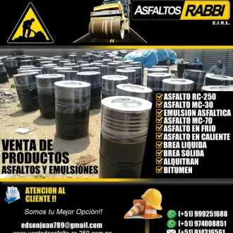 VENTA DE ASFALTO EN FRIO POR SACOS DE 50 KILOS CUBOS