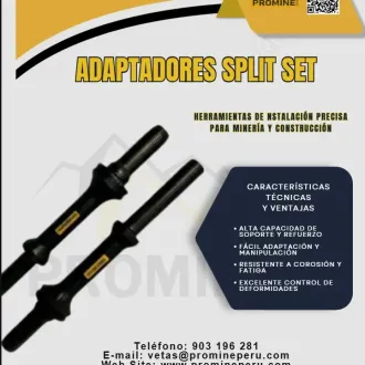 Adaptador de Split Set - Herramienta de Instalación - PROMIN
