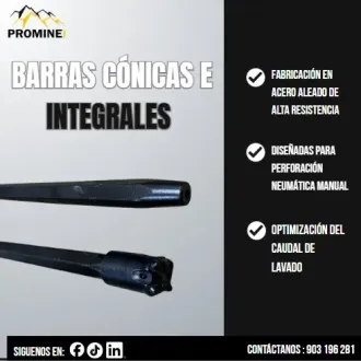 Barras de Perforación Cónicas e Integrales Perforación Prec