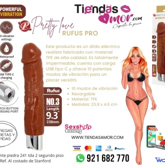 PRETTY LOVE Rufus Pro dildo eléctrico realista Tienda para A