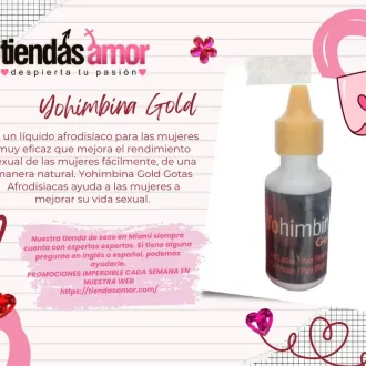 Yohimbina Gold Afrodisiaco Excitante 100 natural tiendas am