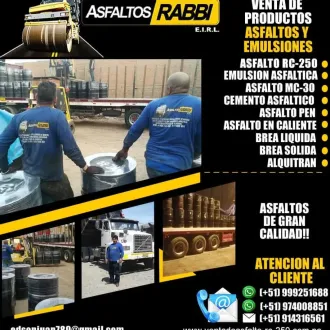 vendedores de Brea Liquida en Cilindros de 55 Glns rc-250
