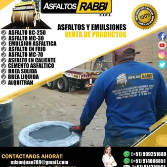 venta de Asfalto liquido mc-30 Venta Asfalto rc-250 Venta