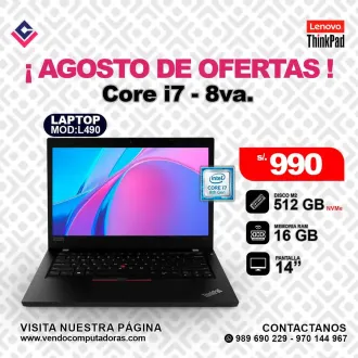 Laptop LENOVO THINKPAD Intel Core i7-8va.
