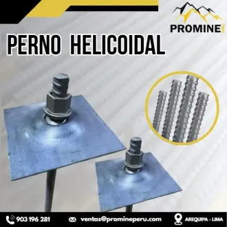 PERNO HELICOIDAL FIJACIÓN RESISTENTE PARA MINERÍA