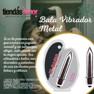 Mini Vibrador Tipo Bala Metálica Recargable TIENDAS AMOR MI