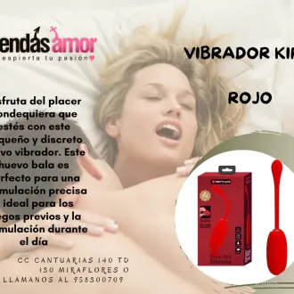 Kirk Huevo Vibrador Recargable Rojo Smart TIENDAS AMOR