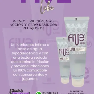 FIVE LUBE LUBRICANTE A BASE DE AGUA NO DEJA RESIDUOS 