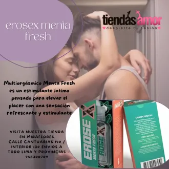 Lubricante Multiorgásmico Erosex Aroma Menta Fresh 
