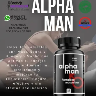 SUPLEMENTO NATURAL ALPHAMAN MEJORA EL BIENESTAR MASCULINO
