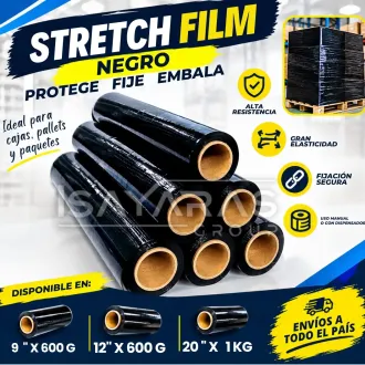 STRETCH FILM NEGRO Protección Discreta y Segura 