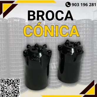 Brocas Cónicas con Botones de Carburo para Roca Dura