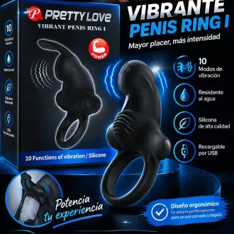 ANILLO PENIS RING CON MICROVIBRACION ESTIMULACION DURADERA 