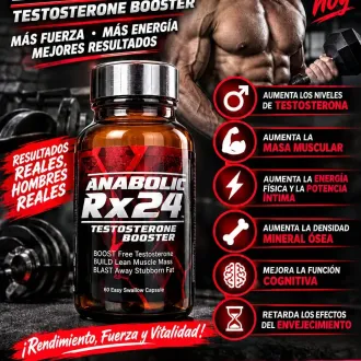 Anabólico Rx24 potenciador natural de testosterona Desarrol