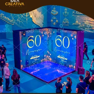STAND PUBLICITARIO ESQUINA LED PARA FERIAS Y EVENTOS 