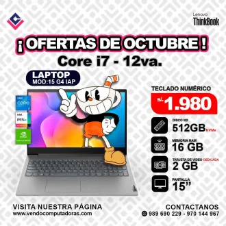 Laptop Thinkbook 15 G4 IAP Intel core i7 - 12va.