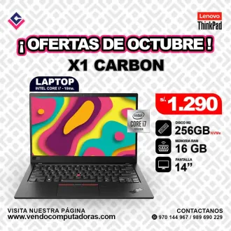 Laptop Lenovo Thinkpad X1 Carbon Intel core i7 10ma.