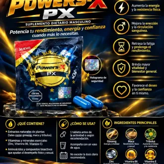 MEJOR POTENCIA - POWERS-X PX Energía y vitalidad masculina