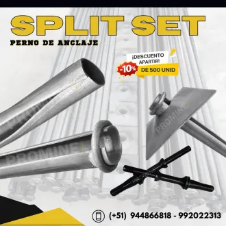 Split Set 5 pies Pernos de anclaje minería subterránea