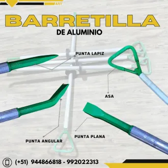 Barretilla de aluminio trabajos mineros mineria peruana