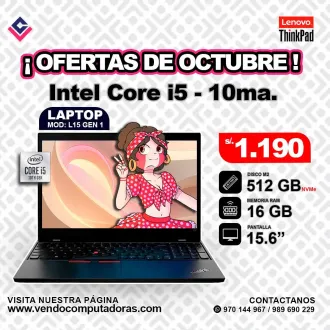 Laptop Lenovo Thinkpad Intel core i5 - 10ma.