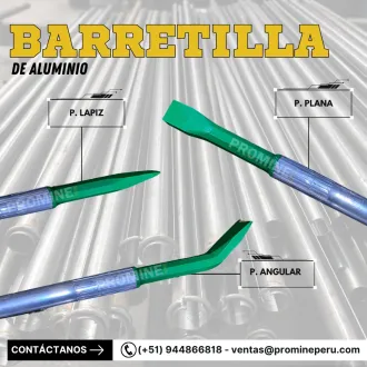  Barretillas de Aluminio para Desatado de Rocas Mineria