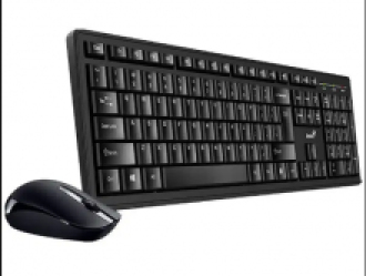 KIT GENIUS WIRELLES KM-8200 TECLADO Y MOUSE BLACK