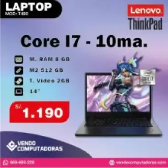 Laptop Lenovo ThinkPad Core i7 10ma. Generacion